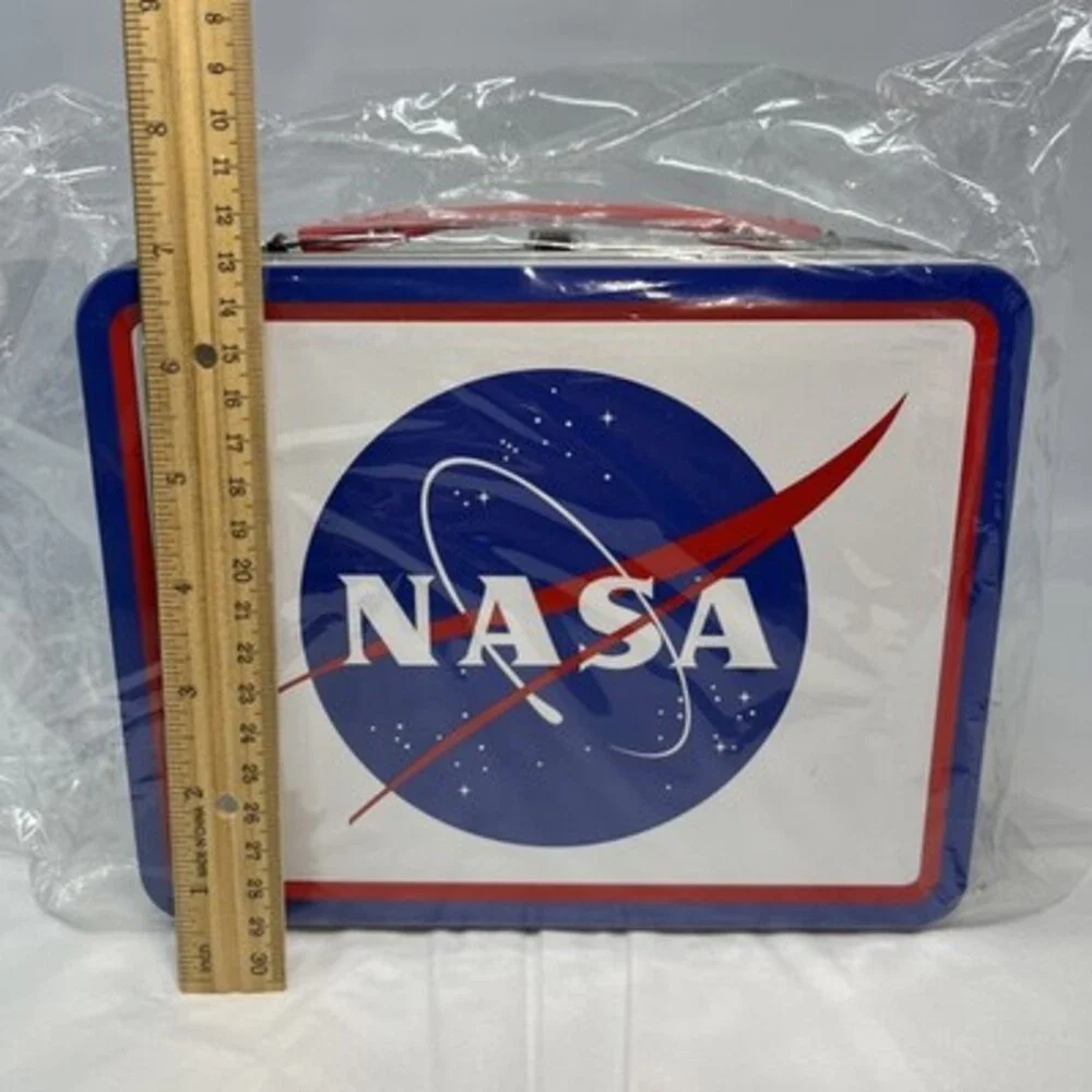NASA Large Tin Tote / Metal Lunch Box - Apollo Moon Artemis Space Force Agency